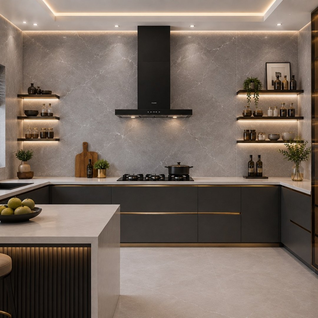 AL En Mika Grey Marble & Stone - My Home Studio